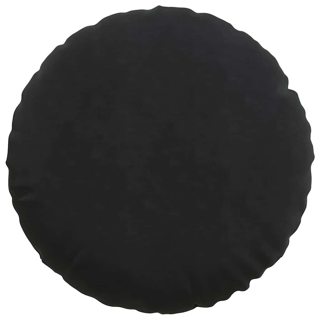 vidaXL Seat Cushions 2 pcs Black Ø80 x 29 cm Velvet