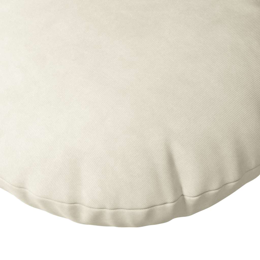 vidaXL Seat Cushions 2 pcs Cream Ø80 x 29 cm Velvet