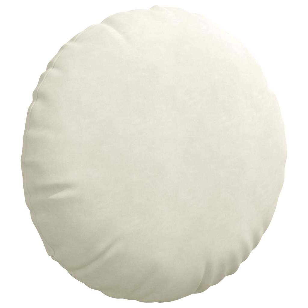 vidaXL Seat Cushions 2 pcs Cream Ø80 x 29 cm Velvet
