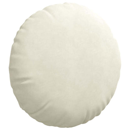 vidaXL Seat Cushions 2 pcs Cream Ø80 x 29 cm Velvet