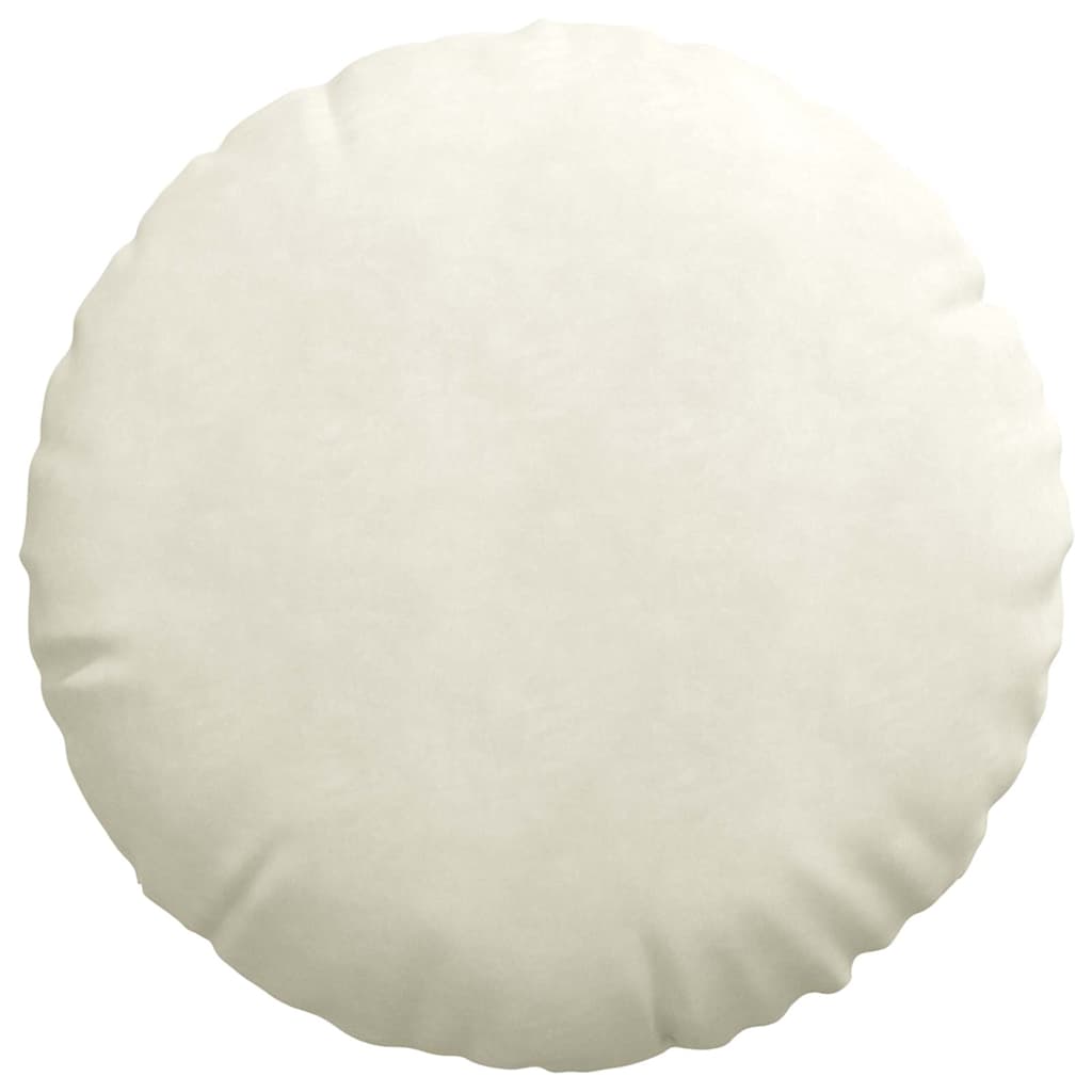 vidaXL Seat Cushions 2 pcs Cream Ø80 x 29 cm Velvet