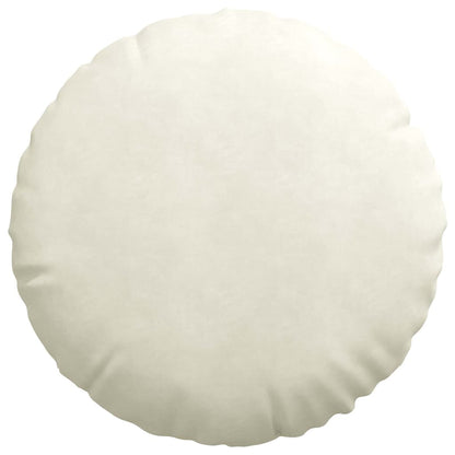 vidaXL Seat Cushions 2 pcs Cream Ø80 x 29 cm Velvet