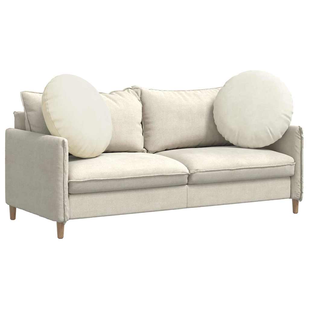 vidaXL Seat Cushions 2 pcs Cream Ø80 x 29 cm Velvet