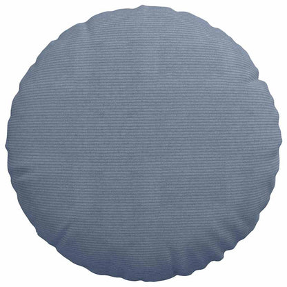 vidaXL Seat Cushions 2 pcs Blue Ø 80 cm Corduroy Fabric