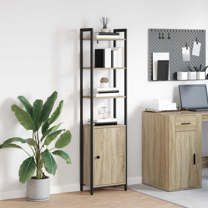 vidaXL Book Cabinet 6-Tier 40 x 24 x 161 cm Engineered Wood Sonoma Oak