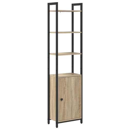 vidaXL Book Cabinet 6-Tier 40 x 24 x 161 cm Engineered Wood Sonoma Oak