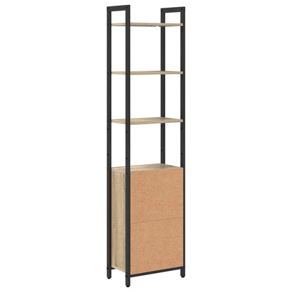 vidaXL Book Cabinet 6-Tier 40 x 24 x 161 cm Engineered Wood Sonoma Oak