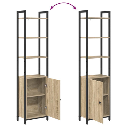 vidaXL Book Cabinet 6-Tier 40 x 24 x 161 cm Engineered Wood Sonoma Oak