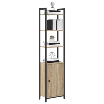 vidaXL Book Cabinet 6-Tier 40 x 24 x 161 cm Engineered Wood Sonoma Oak