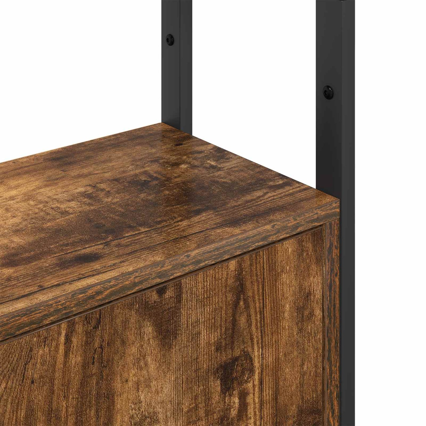 vidaXL Book Cabinet 6-Tier 40 x 24 x 161 cm Engineered Wood Smoked Oak