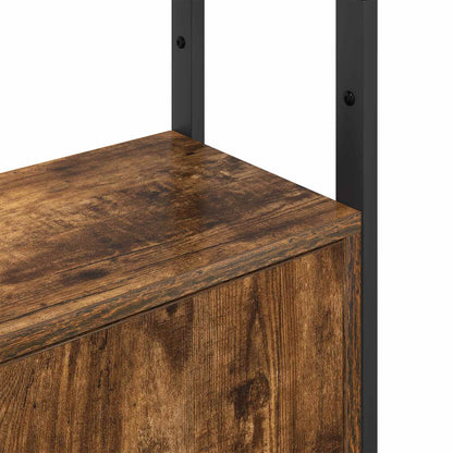 vidaXL Book Cabinet 6-Tier 40 x 24 x 161 cm Engineered Wood Smoked Oak
