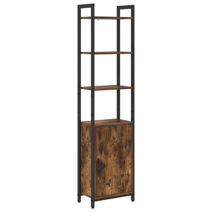 vidaXL Book Cabinet 6-Tier 40 x 24 x 161 cm Engineered Wood Smoked Oak