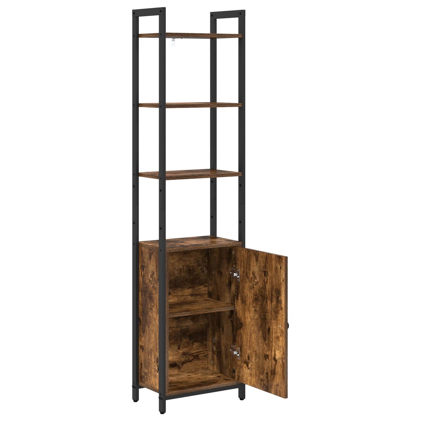 vidaXL Book Cabinet 6-Tier 40 x 24 x 161 cm Engineered Wood Smoked Oak