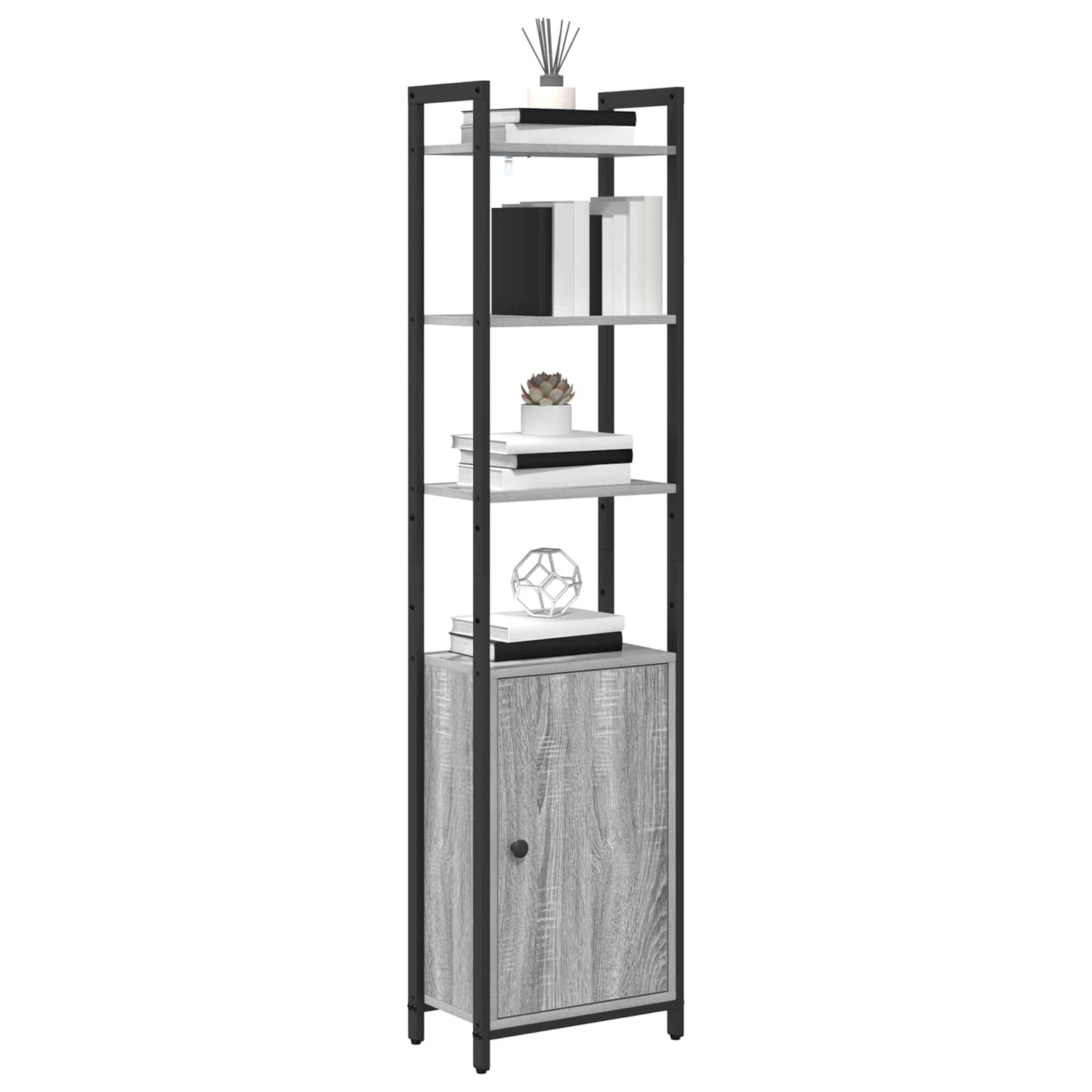 vidaXL Book Cabinet 6-Tier 40 x 24 x 161 cm Engineered Wood