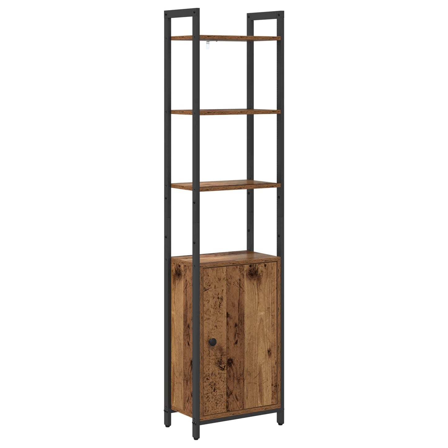 vidaXL Book Cabinet 6-Tier 40 x 24 x 161 cm Engineered Wood Old Wood