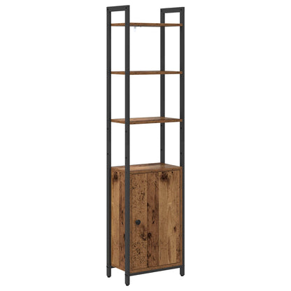 vidaXL Book Cabinet 6-Tier 40 x 24 x 161 cm Engineered Wood Old Wood