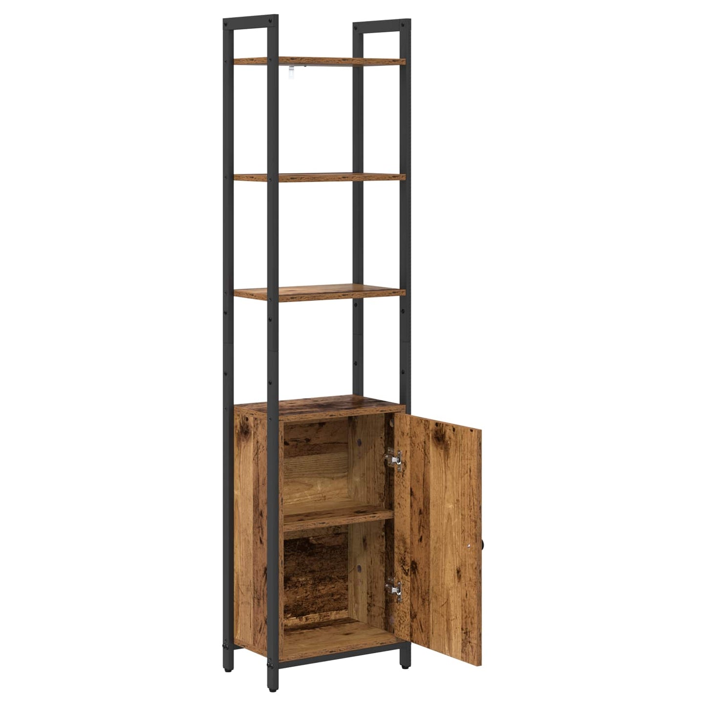 vidaXL Book Cabinet 6-Tier 40 x 24 x 161 cm Engineered Wood Old Wood