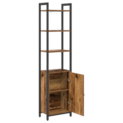 vidaXL Book Cabinet 6-Tier 40 x 24 x 161 cm Engineered Wood Old Wood