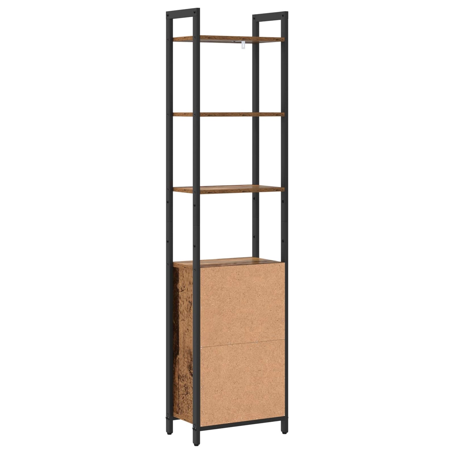 vidaXL Book Cabinet 6-Tier 40 x 24 x 161 cm Engineered Wood Old Wood
