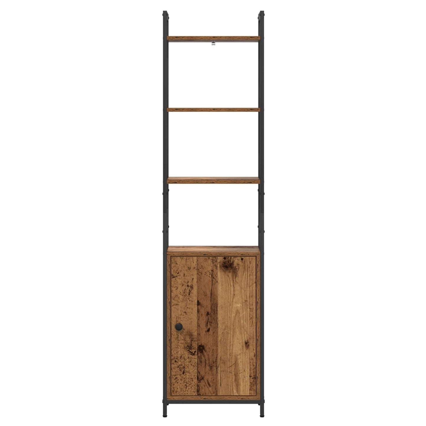 vidaXL Book Cabinet 6-Tier 40 x 24 x 161 cm Engineered Wood Old Wood
