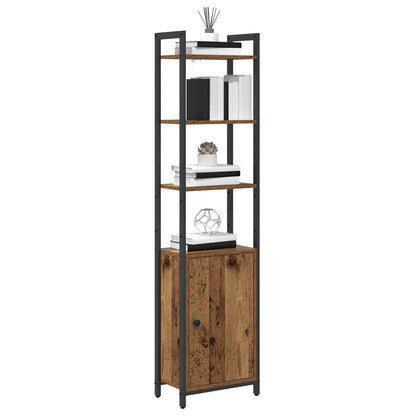 vidaXL Book Cabinet 6-Tier 40 x 24 x 161 cm Engineered Wood Old Wood