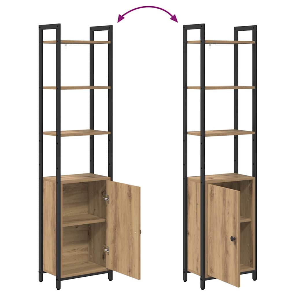 vidaXL Book Cabinet 6-Tier 40 x 24 x 161 cm Engineered Wood