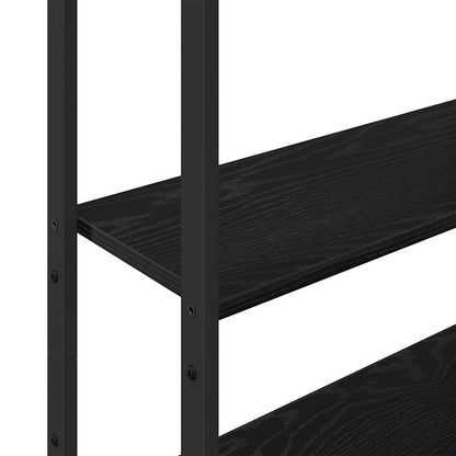 vidaXL Book Cabinet Black Oak 60 x 24 x 161 cm Engineered Wood
