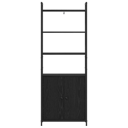 vidaXL Book Cabinet Black Oak 60 x 24 x 161 cm Engineered Wood