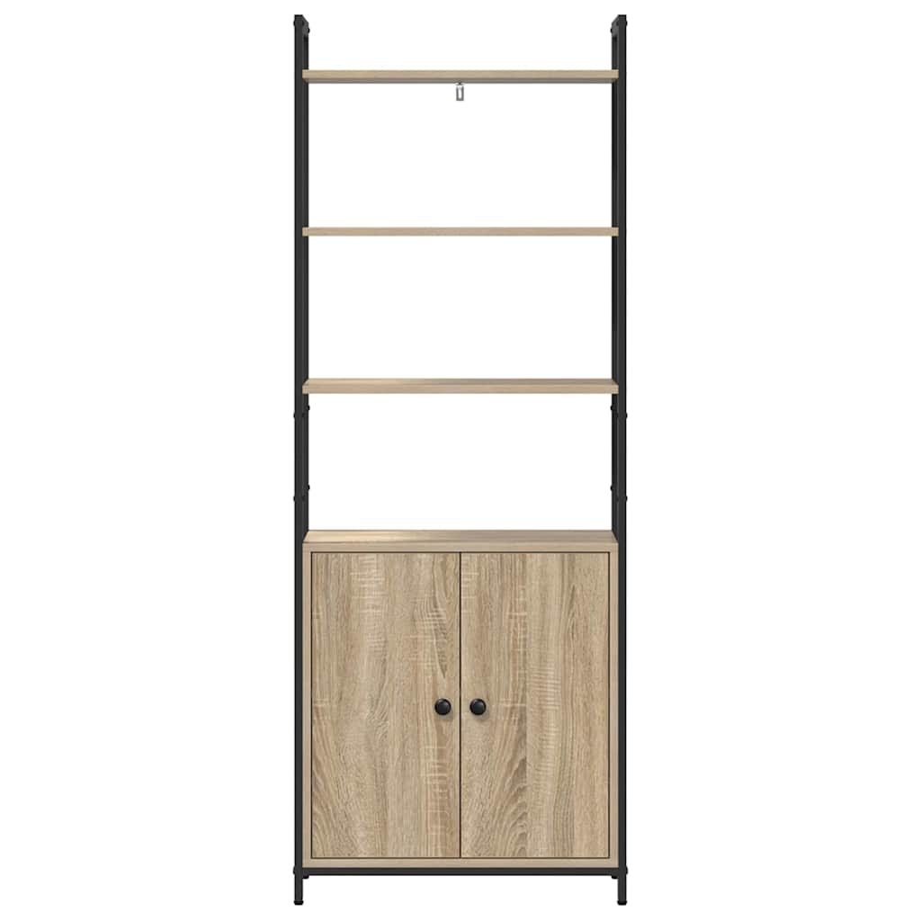 vidaXL Book Cabinet Sonoma Oak 60 x 24 x 161 cm Engineered Wood