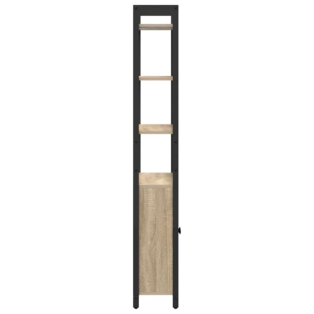 vidaXL Book Cabinet Sonoma Oak 60 x 24 x 161 cm Engineered Wood