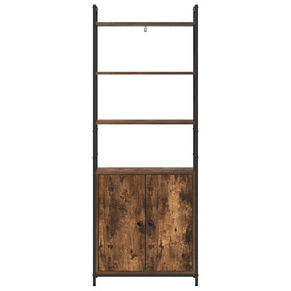 vidaXL Book Cabinet Smoked Oak 60 x 24 x 161 cm Engineered Wood