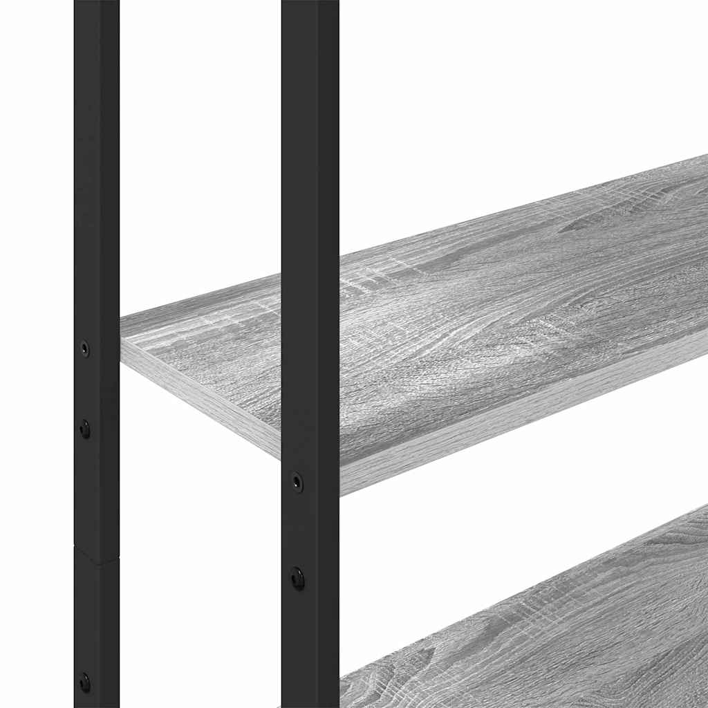 vidaXL Book Cabinet Grey Sonoma 60 x 24 x 161 cm Engineered Wood