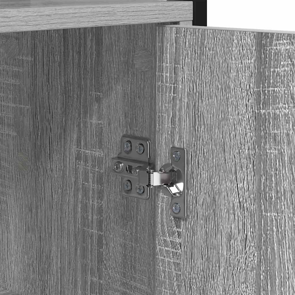 vidaXL Book Cabinet Grey Sonoma 60 x 24 x 161 cm Engineered Wood