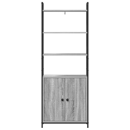 vidaXL Book Cabinet Grey Sonoma 60 x 24 x 161 cm Engineered Wood