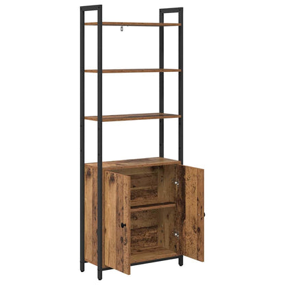 vidaXL Book Cabinet Old Wood 60 x 24 x 161 cm Engineered Wood