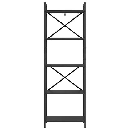 vidaXL Bookshelf 5-Tier 56 x 34 x 171 cm Engineered Wood Black Oak