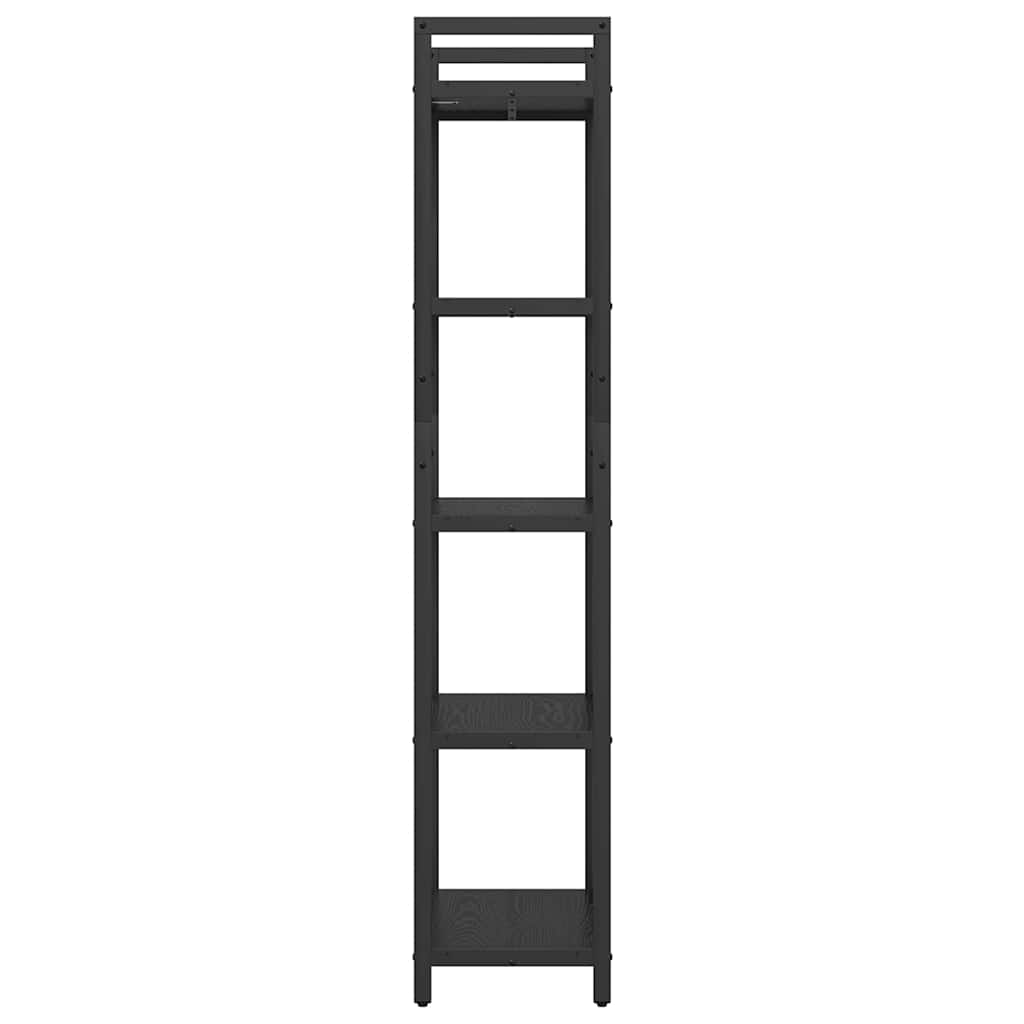 vidaXL Bookshelf 5-Tier 56 x 34 x 171 cm Engineered Wood Black Oak