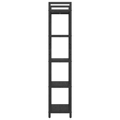 vidaXL Bookshelf 5-Tier 56 x 34 x 171 cm Engineered Wood Black Oak