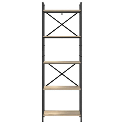vidaXL Bookshelf 5-Tier 56 x 34 x 171 cm Engineered Wood Sonoma Oak