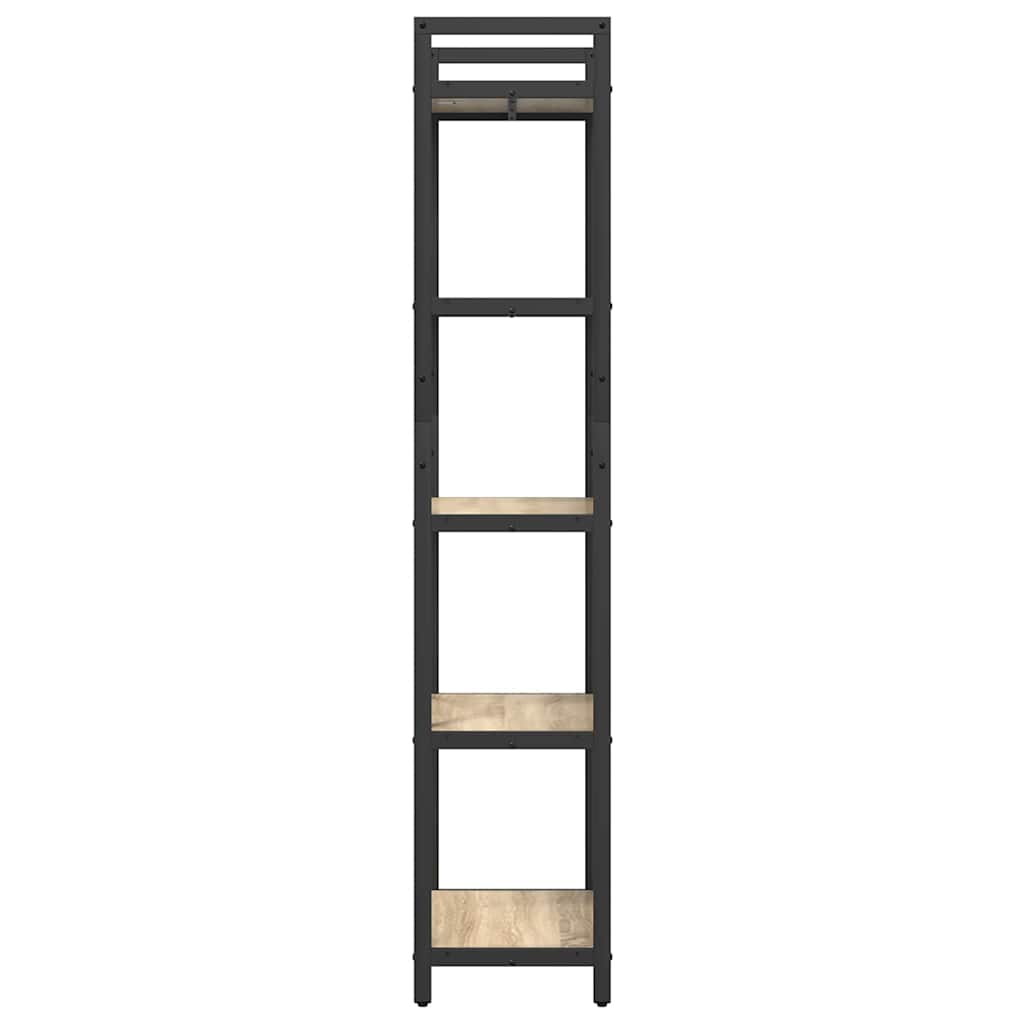 vidaXL Bookshelf 5-Tier 56 x 34 x 171 cm Engineered Wood Sonoma Oak