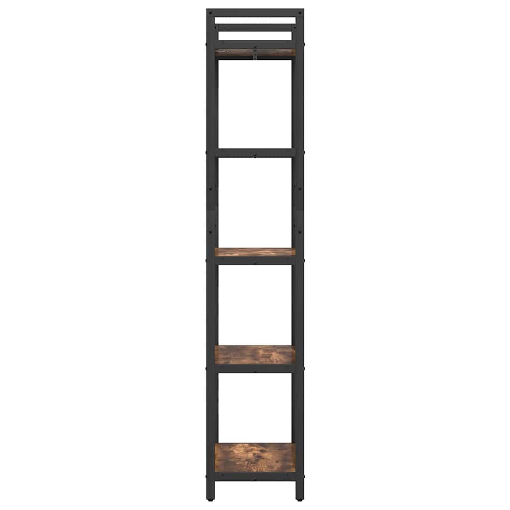 vidaXL Bookshelf 5-Tier 56 x 34 x 171 cm Engineered Wood Smoked Oak