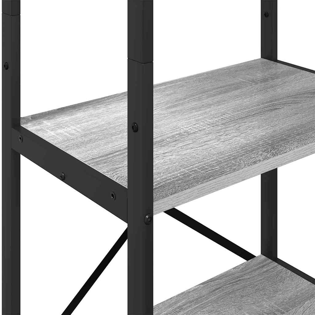vidaXL Bookshelf 5-Tier 56 x 34 x 171 cm Engineered Wood Grey Sonoma