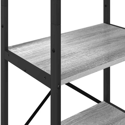 vidaXL Bookshelf 5-Tier 56 x 34 x 171 cm Engineered Wood Grey Sonoma