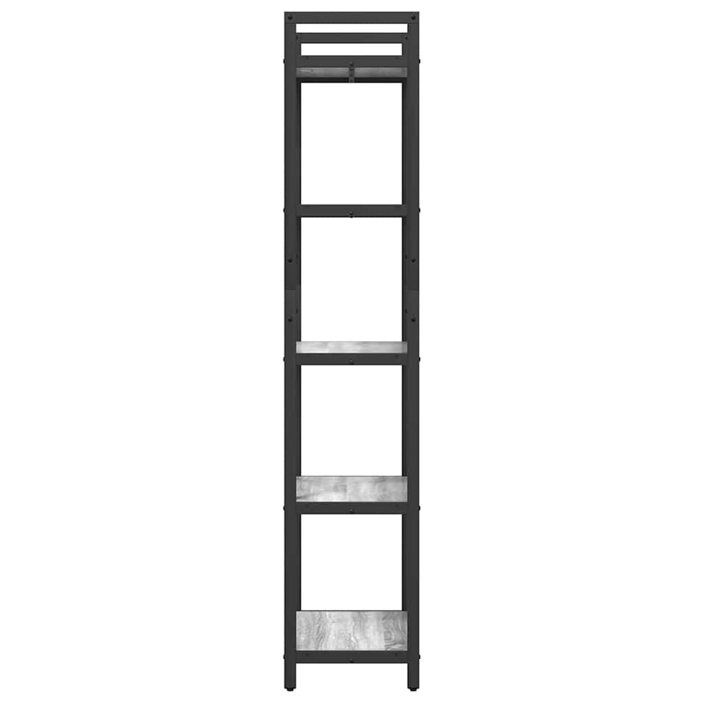 vidaXL Bookshelf 5-Tier 56 x 34 x 171 cm Engineered Wood Grey Sonoma