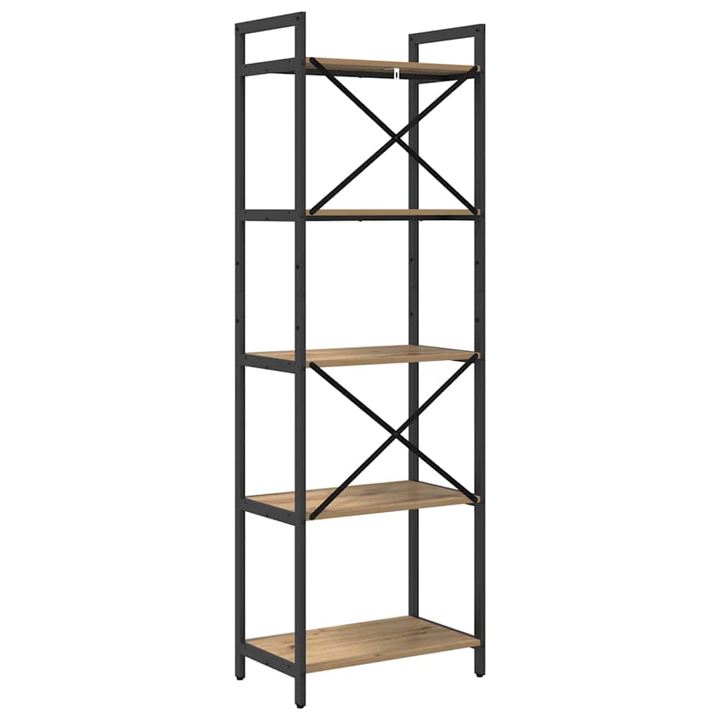 vidaXL Bookshelf 5-Tier 56 x 34 x 171 cm Engineered Wood Artisan Oak