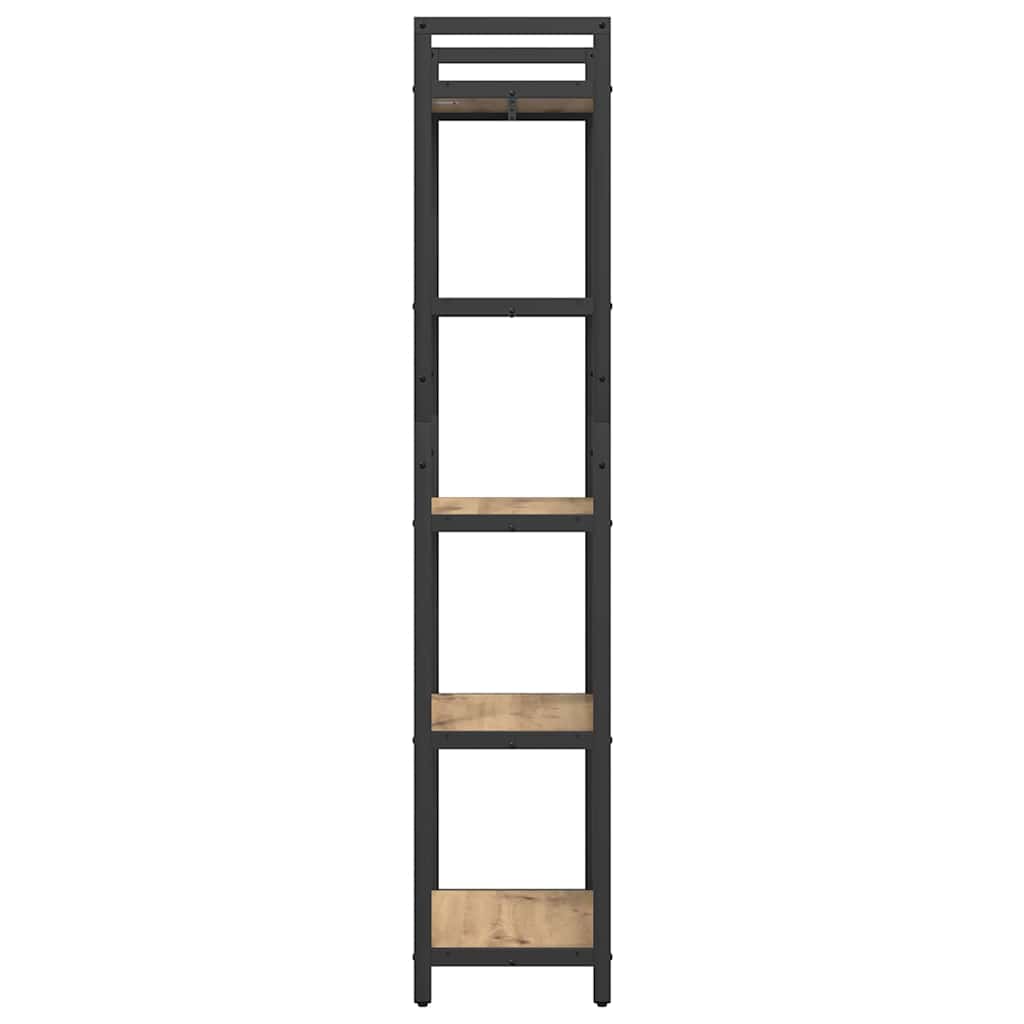 vidaXL Bookshelf 5-Tier 56 x 34 x 171 cm Engineered Wood Artisan Oak