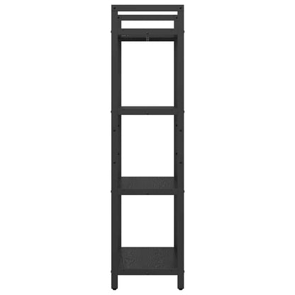 vidaXL Bookshelf 4-Tier 56 x 34 x 133.5 cm Engineered Wood Black Oak