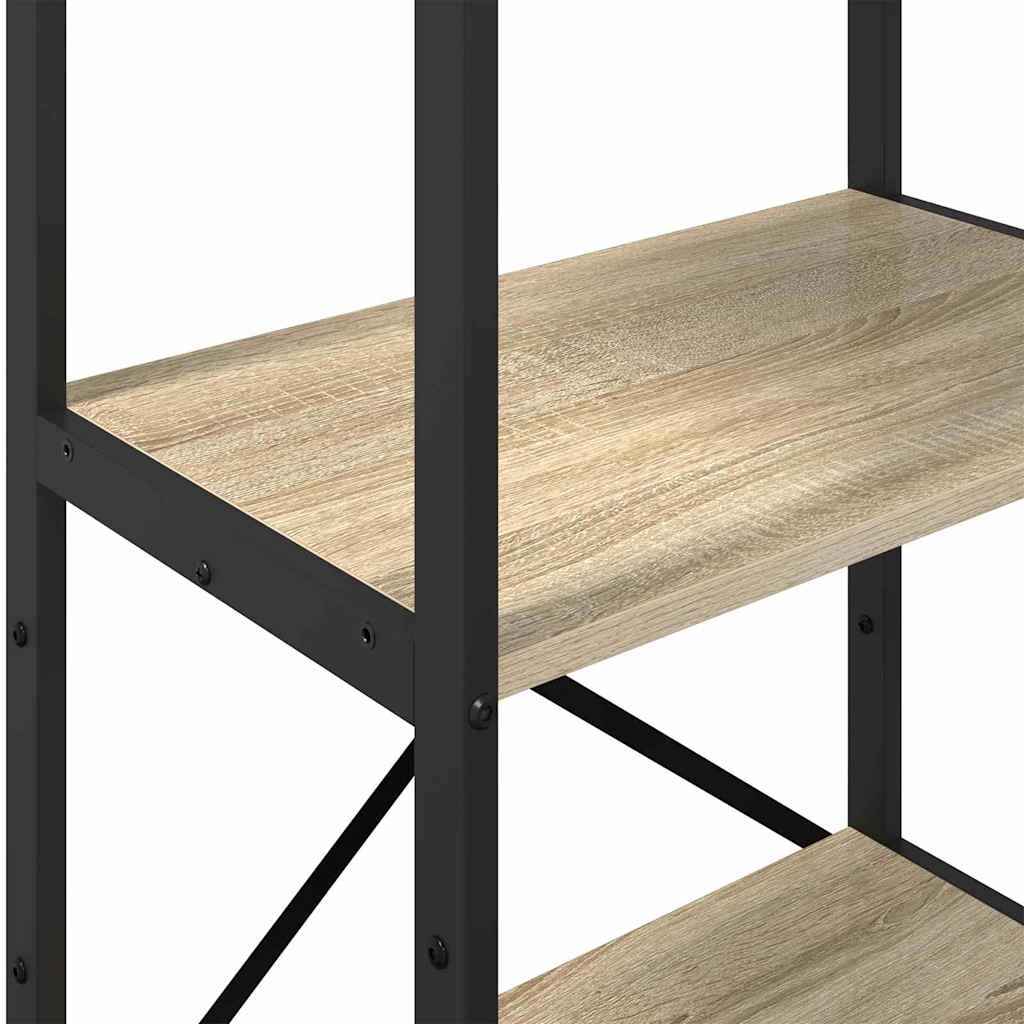 vidaXL Bookshelf 4-Tier 56 x 34 x 133.5 cm Engineered Wood Sonoma Oak