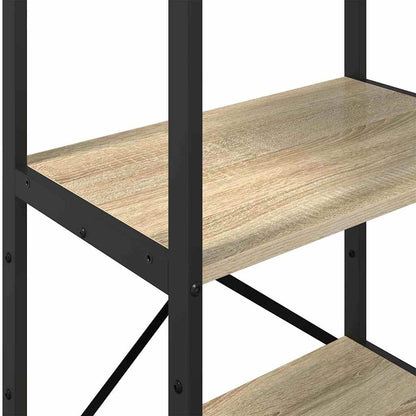 vidaXL Bookshelf 4-Tier 56 x 34 x 133.5 cm Engineered Wood Sonoma Oak