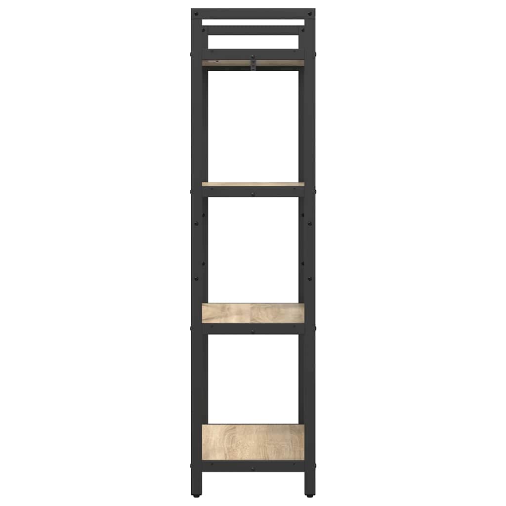 vidaXL Bookshelf 4-Tier 56 x 34 x 133.5 cm Engineered Wood Sonoma Oak
